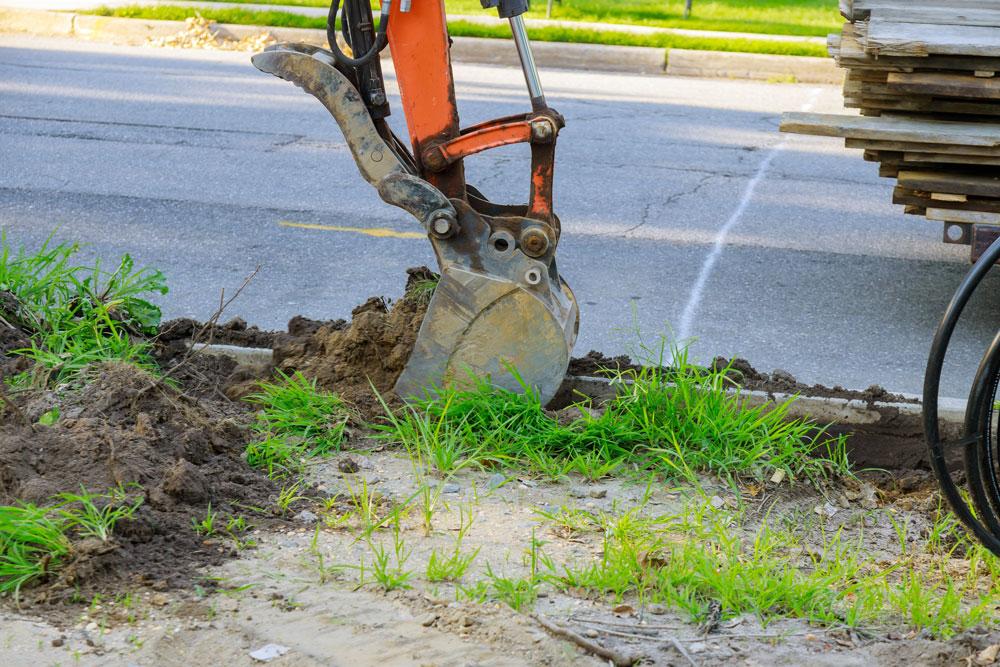 Pelleteuse chantier